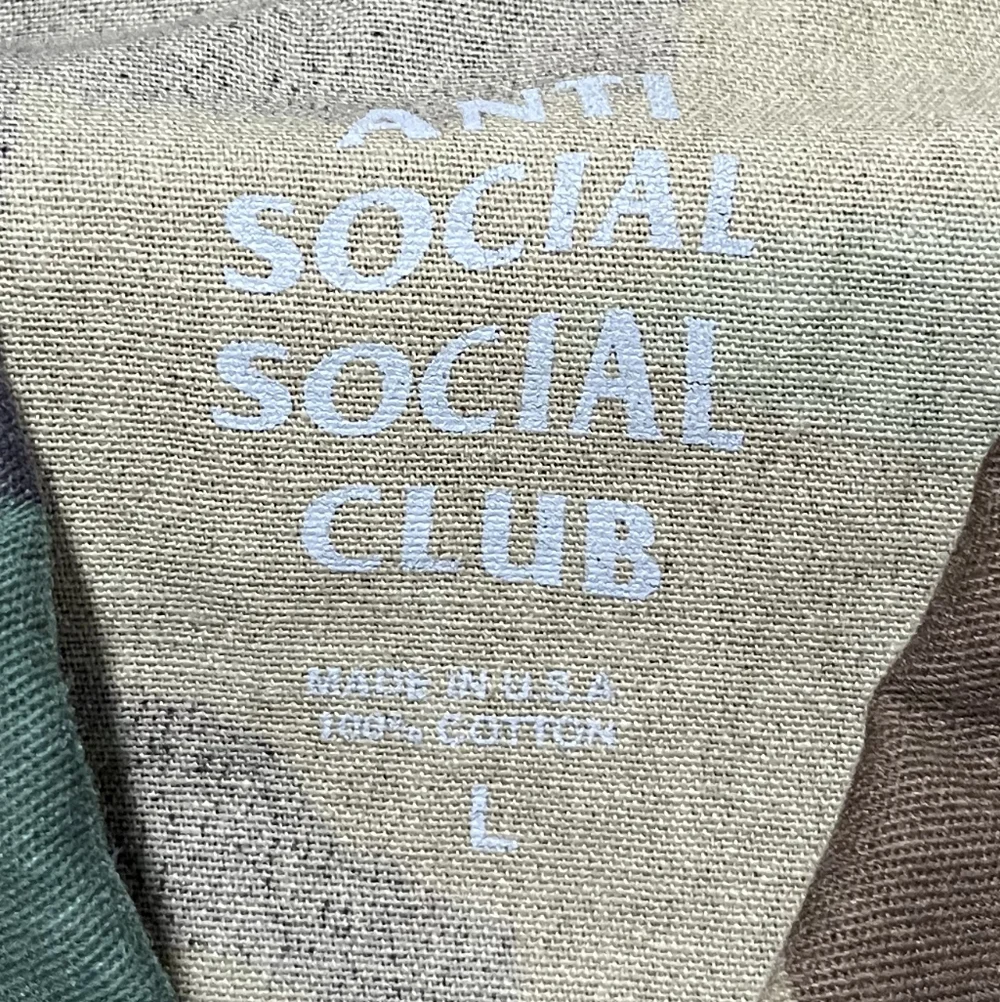 ANTI SOCIAL SOCIAL CLUB Men's 100% Cotton CAMO Cargo Utility Jacket Size‎ Large